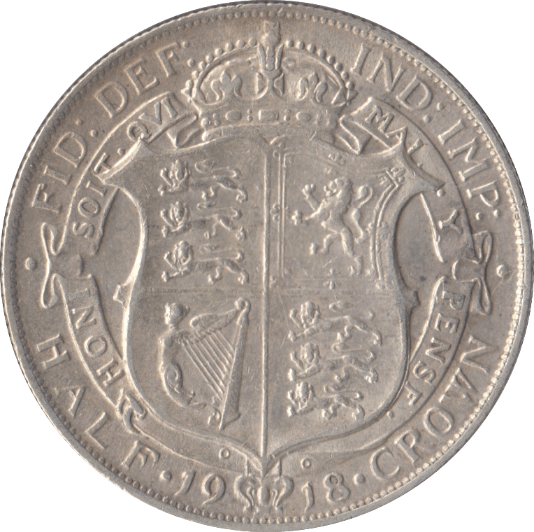 1918 HALFCROWN ( EF ) 13 - Halfcrown - Cambridgeshire Coins