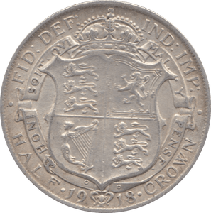 1918 HALFCROWN ( EF ) 4 - Halfcrown - Cambridgeshire Coins