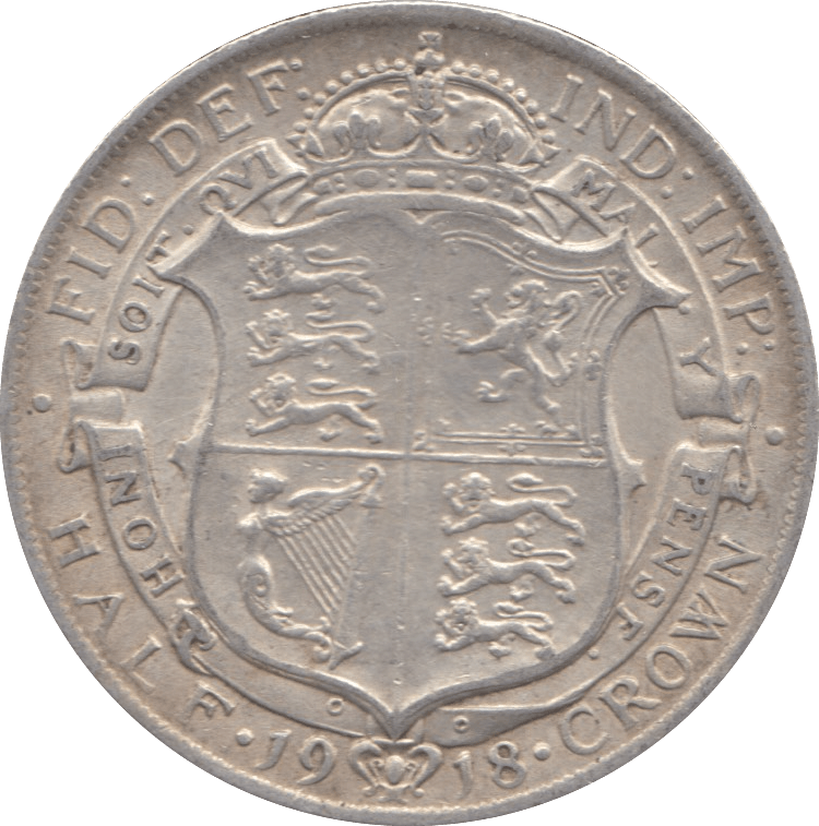 1918 HALFCROWN ( EF ) 4 - Halfcrown - Cambridgeshire Coins