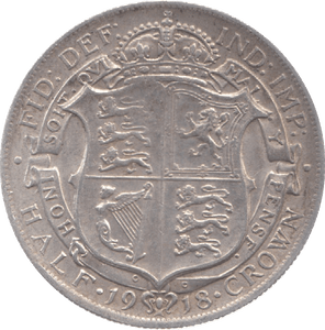 1918 HALFCROWN ( EF ) 6 - Halfcrown - Cambridgeshire Coins