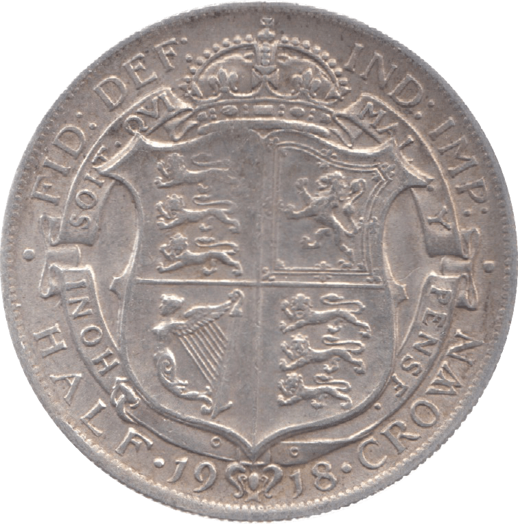 1918 HALFCROWN ( EF ) 6 - Halfcrown - Cambridgeshire Coins