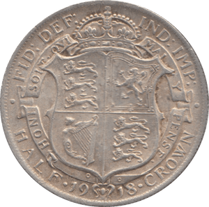 1918 HALFCROWN ( EF ) 7 - Halfcrown - Cambridgeshire Coins