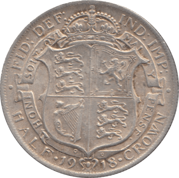 1918 HALFCROWN ( EF ) 7 - Halfcrown - Cambridgeshire Coins
