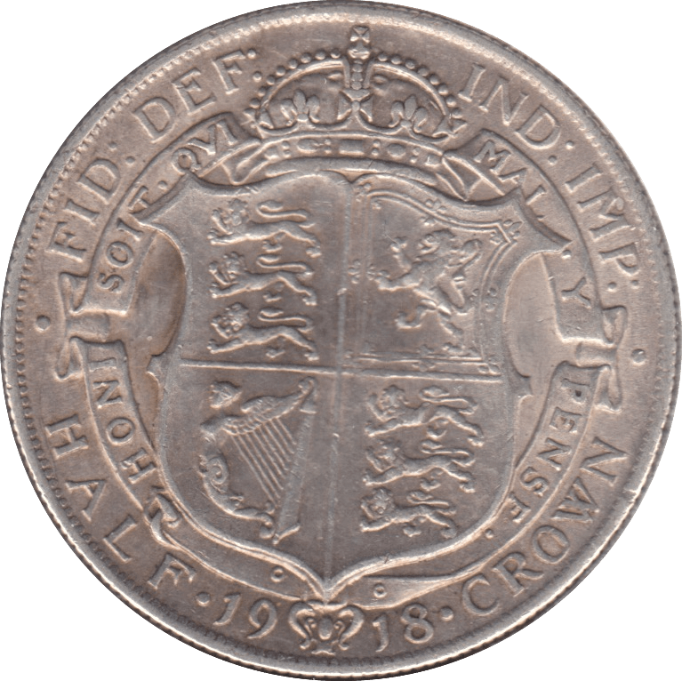 1918 HALFCROWN ( EF ) 7 - Halfcrown - Cambridgeshire Coins