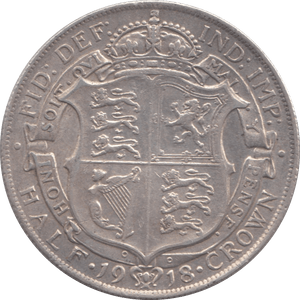 1918 HALFCROWN ( EF ) 9 - Halfcrown - Cambridgeshire Coins