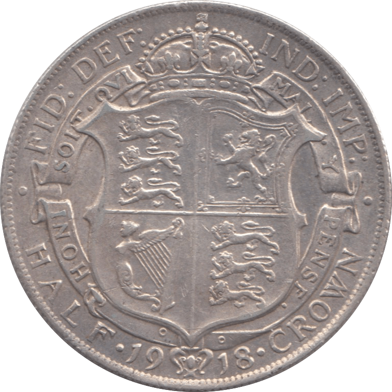 1918 HALFCROWN ( EF ) 9 - Halfcrown - Cambridgeshire Coins