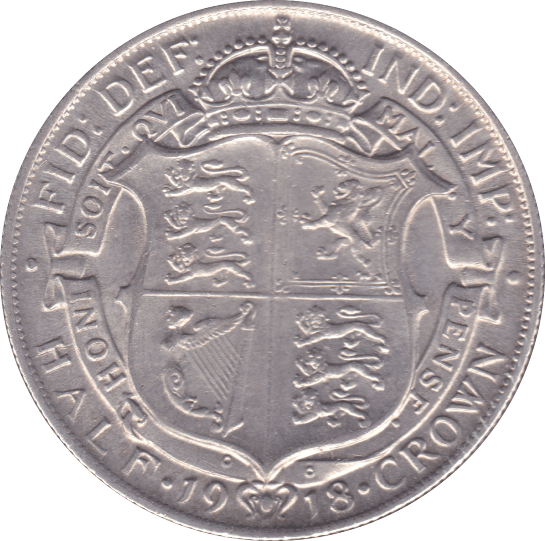 1918 HALFCROWN ( EF ) C - Halfcrown - Cambridgeshire Coins