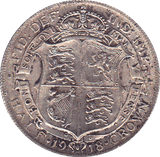 1918 HALFCROWN ( EF ) - Halfcrown - Cambridgeshire Coins