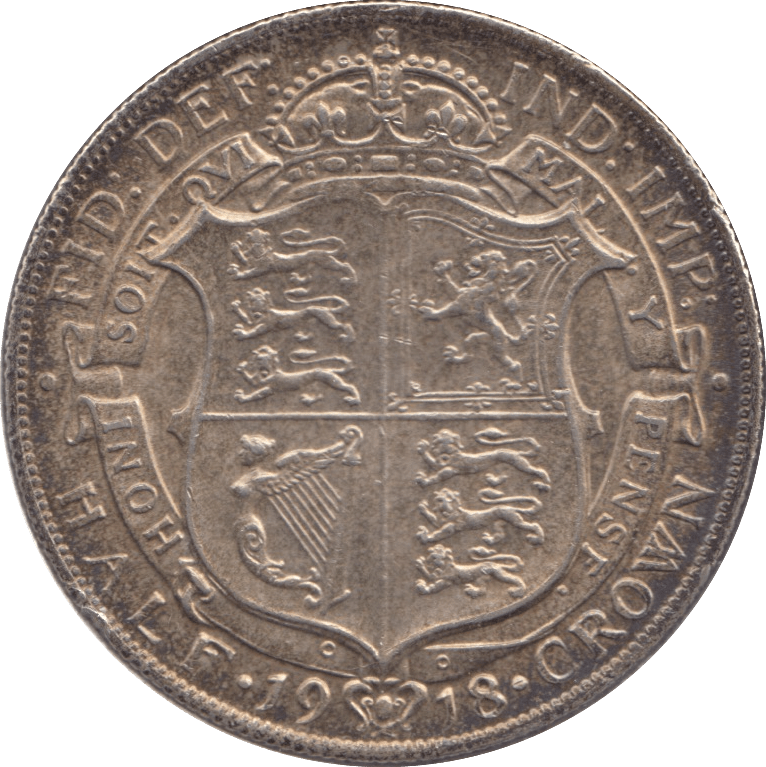 1918 HALFCROWN ( EF ) - Halfcrown - Cambridgeshire Coins