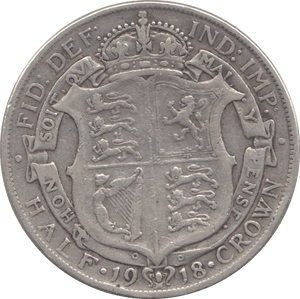 1918 HALFCROWN ( GF ) 8 - Halfcrown - Cambridgeshire Coins