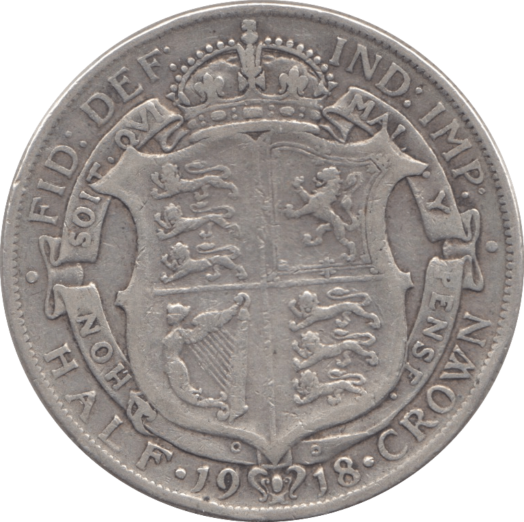 1918 HALFCROWN ( GF ) 8 - Halfcrown - Cambridgeshire Coins