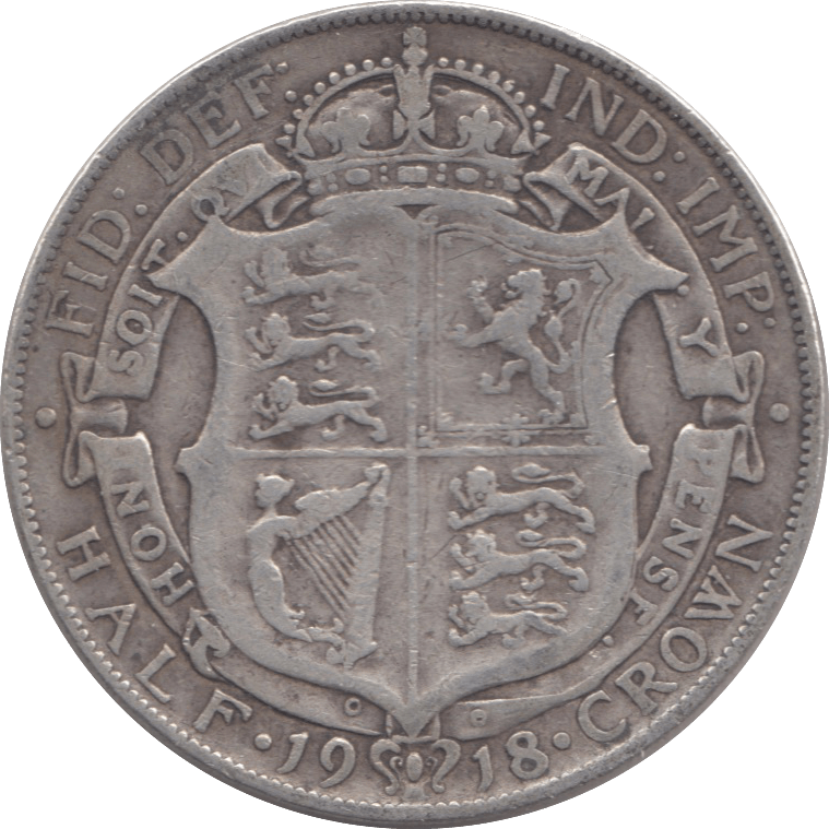 1918 HALFCROWN ( GF ) 9 - Halfcrown - Cambridgeshire Coins
