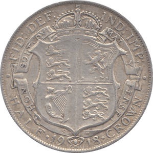 1918 HALFCROWN ( GVF ) 5 - Halfcrown - Cambridgeshire Coins