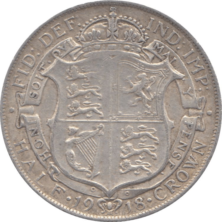 1918 HALFCROWN ( GVF ) 5 - Halfcrown - Cambridgeshire Coins