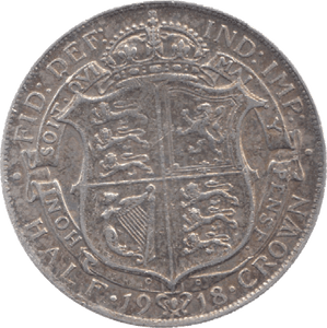 1918 HALFCROWN ( GVF ) 6 - Halfcrown - Cambridgeshire Coins