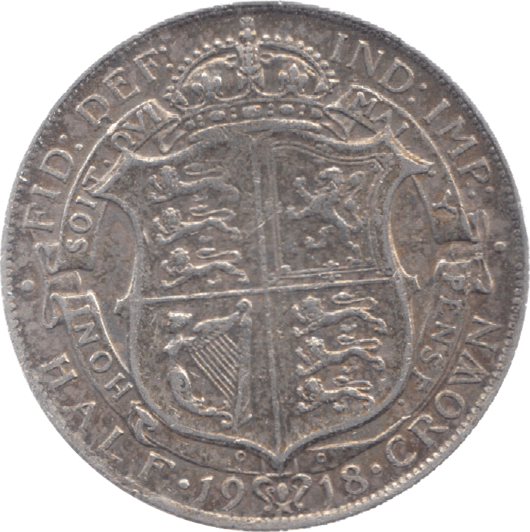 1918 HALFCROWN ( GVF ) 6 - Halfcrown - Cambridgeshire Coins