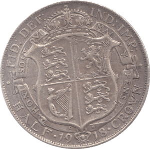 1918 HALFCROWN ( GVF ) 6 - Halfcrown - Cambridgeshire Coins
