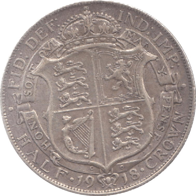 1918 HALFCROWN ( GVF ) 6 - Halfcrown - Cambridgeshire Coins