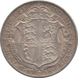 1918 HALFCROWN ( GVF ) 7 - Halfcrown - Cambridgeshire Coins