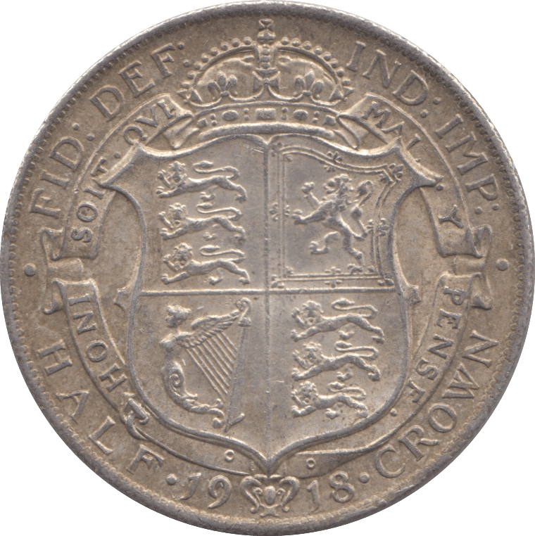 1918 HALFCROWN ( GVF ) 7 - Halfcrown - Cambridgeshire Coins