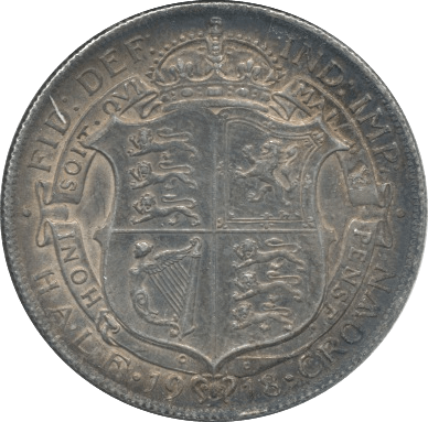 1918 HALFCROWN ( GVF ) - Halfcrown - Cambridgeshire Coins