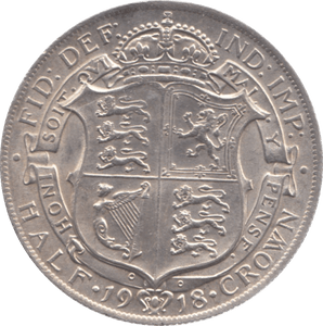 1918 HALFCROWN ( GVF ) REF 2 - Halfcrown - Cambridgeshire Coins