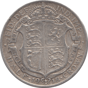 1918 HALFCROWN ( VF ) 3 - HALFCROWN - Cambridgeshire Coins