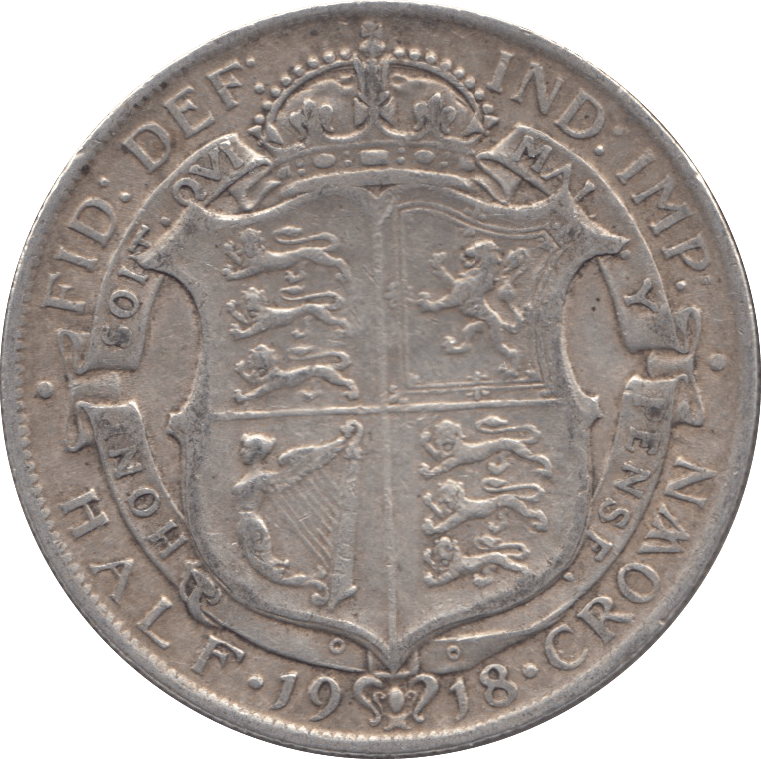 1918 HALFCROWN ( VF ) 3 - HALFCROWN - Cambridgeshire Coins