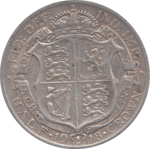 1918 HALFCROWN ( VF ) 3 - Halfcrown - Cambridgeshire Coins