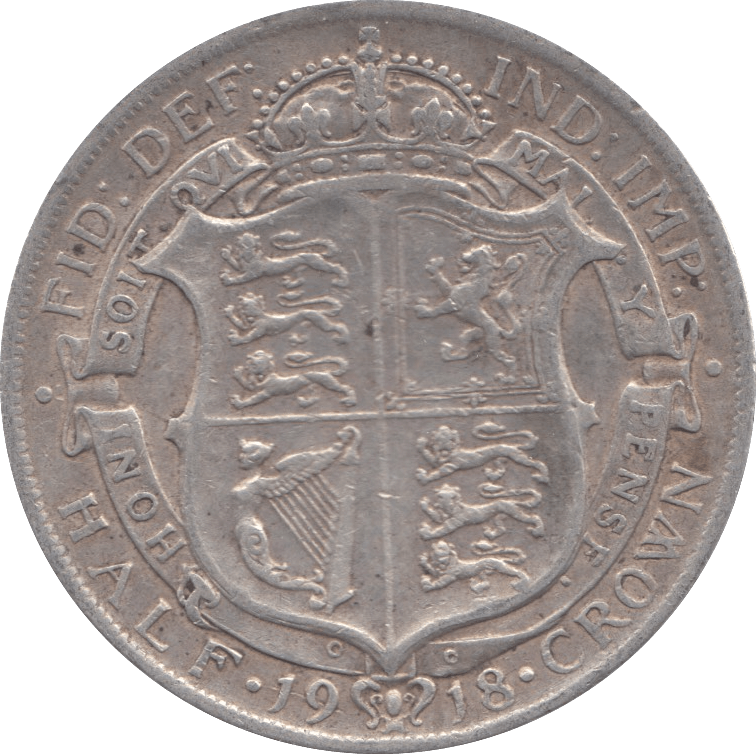 1918 HALFCROWN ( VF ) 3 - Halfcrown - Cambridgeshire Coins