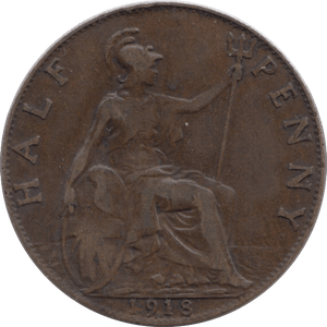 1918 HALFPENNY ( GF ) - Halfpenny - Cambridgeshire Coins