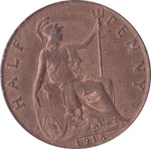 1918 HALFPENNY ( UNC ) B - Halfpenny - Cambridgeshire Coins