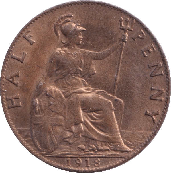 1918 HALFPENNY ( UNC ) - Halfpenny - Cambridgeshire Coins