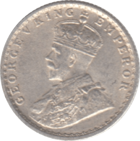 1918 INDIA SILVER 1/4 RUPEE - SILVER WORLD COINS - Cambridgeshire Coins