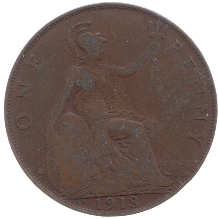 1918 KN PENNY ( FINE ) 1 - Penny - Cambridgeshire Coins