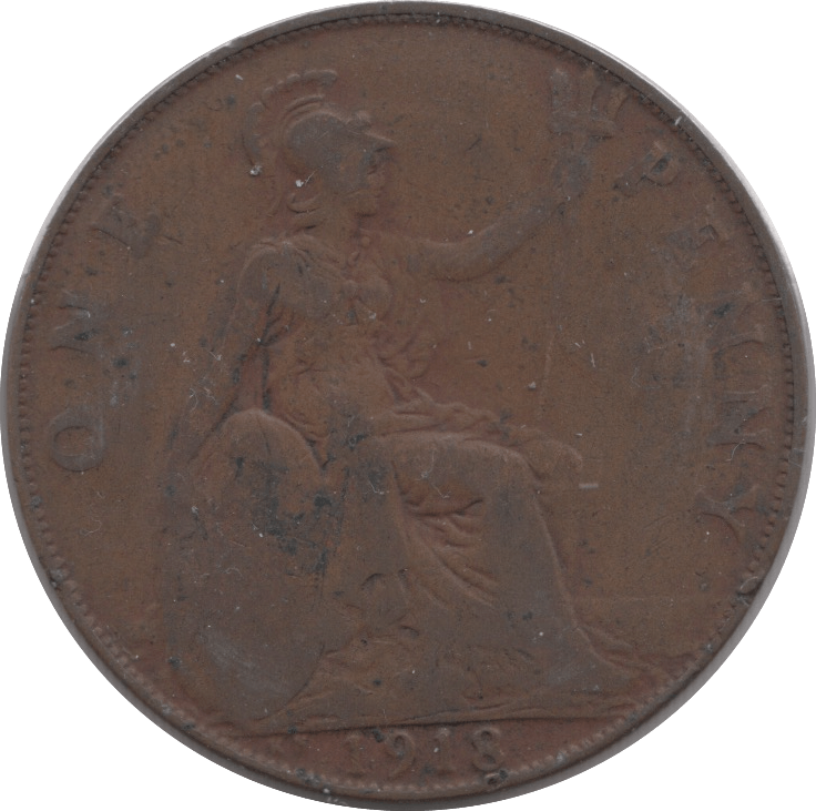 1918 KN PENNY ( FINE ) 3 - Penny - Cambridgeshire Coins
