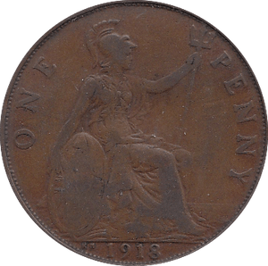 1918 KN PENNY ( GF ) D - Penny - Cambridgeshire Coins