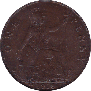 1918 KN PENNY ( GVF ) - Penny - Cambridgeshire Coins