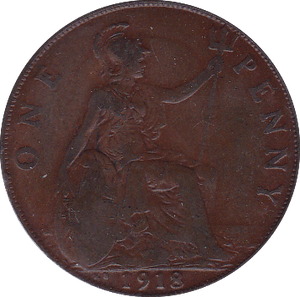 1918 KN PENNY ( VF ) - Penny - Cambridgeshire Coins