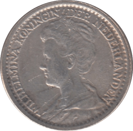 1918 NETHERLANDS 25 CENTS - WORLD COINS - Cambridgeshire Coins