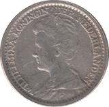 1918 NETHERLANDS 25 CENTS - WORLD COINS - Cambridgeshire Coins