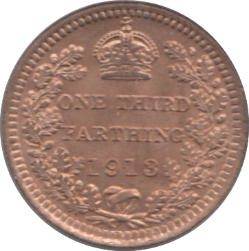 1918 ONE THIRD FARTHING ( BU ) - One Third Farthing - Cambridgeshire Coins