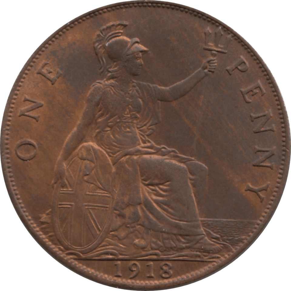1918 PENNY 2 ( AUNC ) 50 - Penny - Cambridgeshire Coins