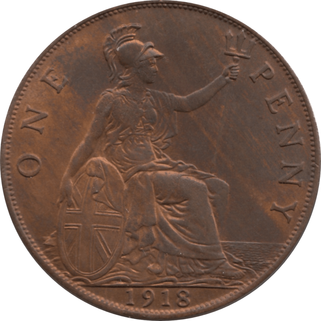 1918 PENNY 2 ( AUNC ) 50 - Penny - Cambridgeshire Coins