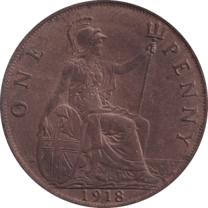 1918 PENNY ( AUNC ) - PENNY - Cambridgeshire Coins
