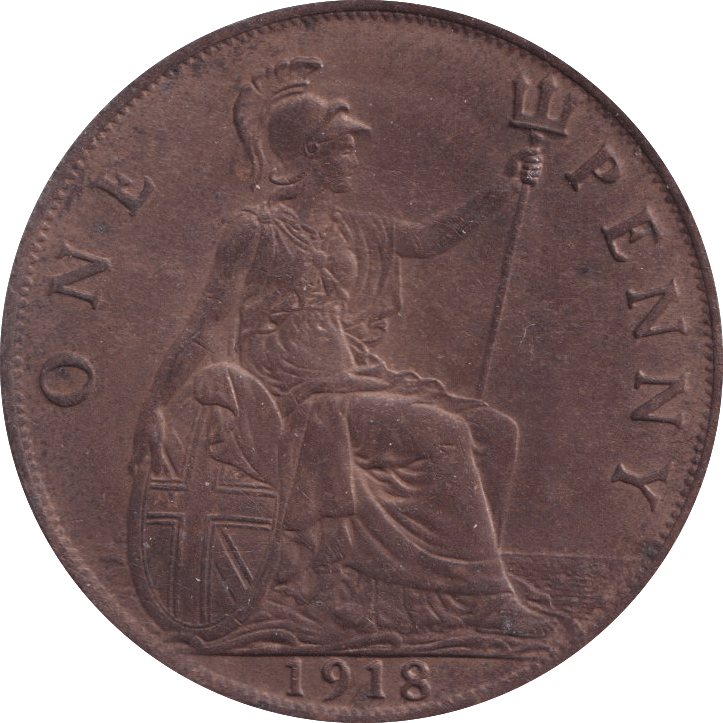 1918 PENNY ( AUNC ) - PENNY - Cambridgeshire Coins