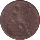 1918 PENNY ( AUNC ) - PENNY - Cambridgeshire Coins
