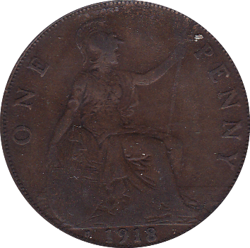 1918 PENNY ( F ) H - Penny - Cambridgeshire Coins