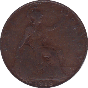 1918 PENNY ( F ) KN - Penny - Cambridgeshire Coins