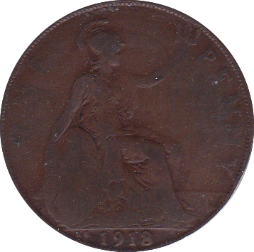 1918 PENNY ( F ) KN - Penny - Cambridgeshire Coins